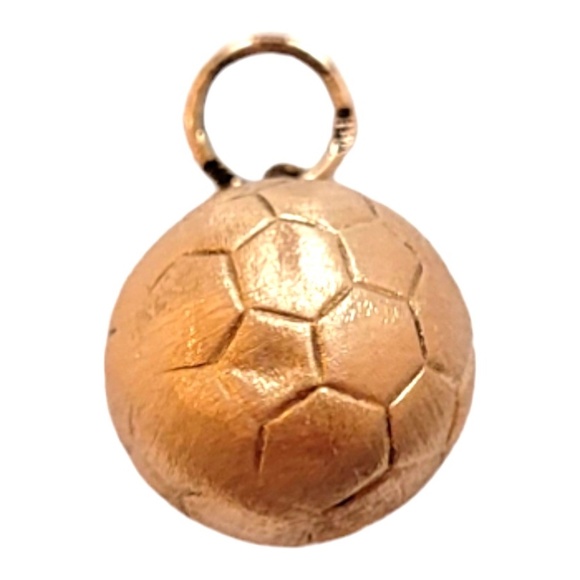 10K Yellow Gold Soccer Ball Charm #18449 - Picture 2 of 7